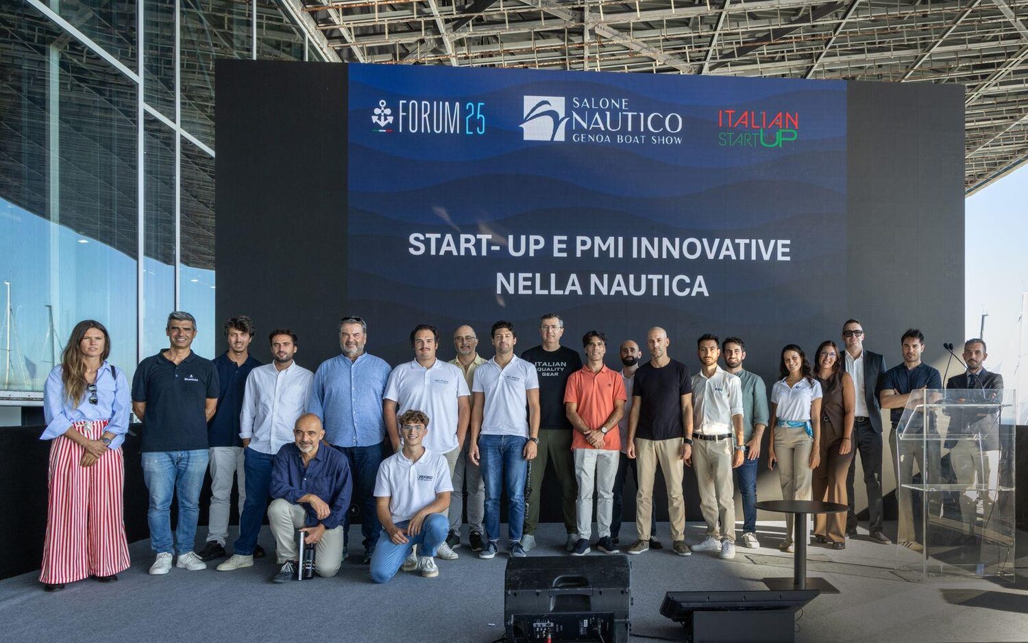 Startups on stage at the Genoa Boat Show